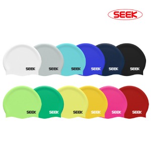SEEK 실리콘수영모(FREE/SK-100) 색상랜덤
