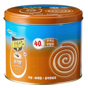 SC존슨 에프킬라모기향-캔타입(내츄럴무색소/40개입)